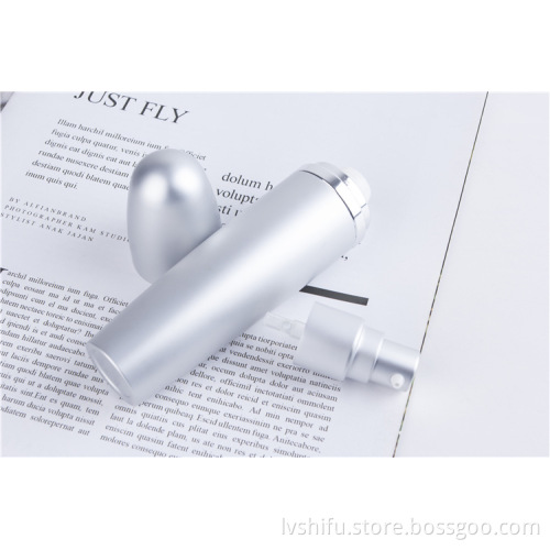 Factory Price Silver Pump Plastic Cosmetic Vacuum Bottle